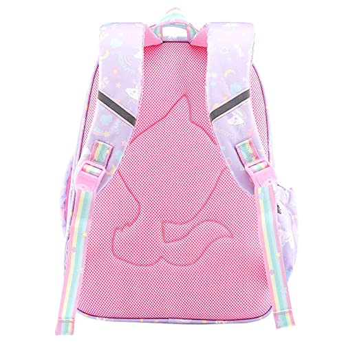 UKKD Mochila Escolar Mochila De La Escuela De La Escuela De La Escuela Linda De La Colonia Grande Mochila Impermeable Bagpack del Arco Iris Bolsas De Libro Dulce para Las-Style 2 Pink