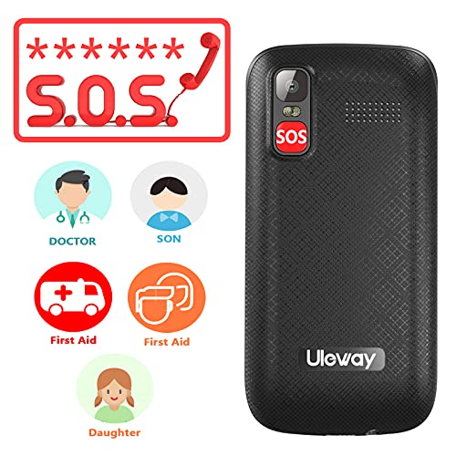 Uleway Teléfonos Móviles para Mayores basicos Simple para Ancianos con SOS botón, Fácil de Usar Celular Seniors