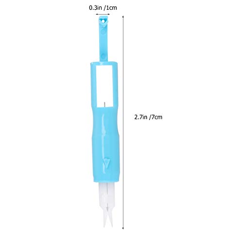 ULTNICE Aguja de Coser insertador Needle Threading Tool para máquina de Coser 3pcs (Azul)