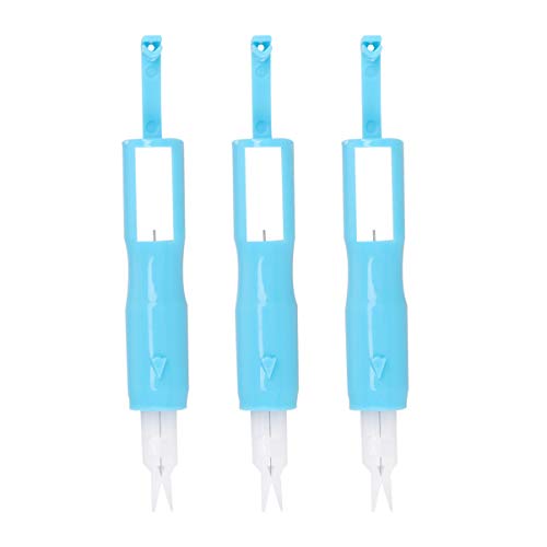 ULTNICE Aguja de Coser insertador Needle Threading Tool para máquina de Coser 3pcs (Azul)