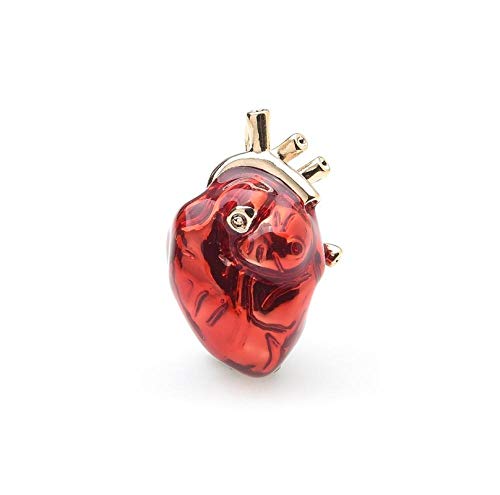 U/N Broches de corazón Rojo para Mujeres y Hombres Clínica de Hospital Alfileres de Broche de Uniforme Profesional Regalos de Equipo