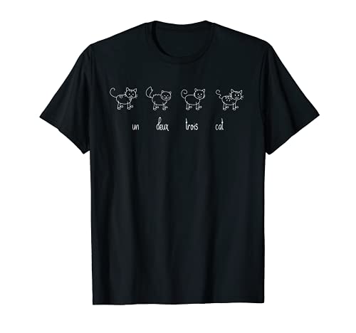 Un Deux Trois Cat - Gato Gatito Meme 1 2 3 Cat Un Deux Trois Camiseta