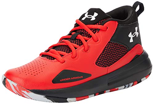 Under Armour Grade School Lockdown 5, Zapatillas de Baloncesto Unisex Adulto, Versa Rojo/Negro/Blanco (601), 39 EU