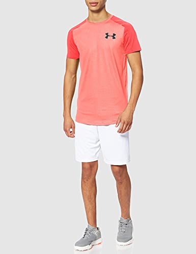 Under Armour Mk1 Emboss Camisa Manga Corta, Hombre, Rojo, MD