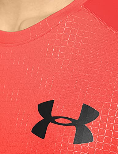 Under Armour Mk1 Emboss Camisa Manga Corta, Hombre, Rojo, MD