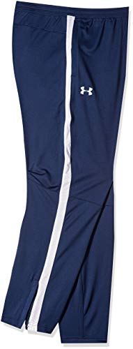 Under Armour Sportstyle Pique Pantalón deportivo para hombre, pantalón largo transpirable, pantalones con bolsillos cómodos y ajustados, Academy/White (408), LG