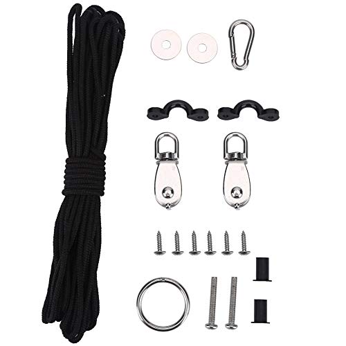 Unibell Poleas para Kayak Kit, Ancla Polea Sistema Kit Carretilla de Anclaje Estable Canoa del kajak con Gancho Anillo del Ojo del cojín Polea Conjunto de Accesorios