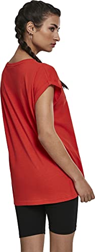 Urban Classics Ladies Extended Shoulders tee Camiseta, Naranja (Bloodorange), 4XL para Mujer