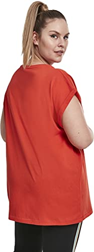 Urban Classics Ladies Extended Shoulders tee Camiseta, Naranja (Bloodorange), 4XL para Mujer