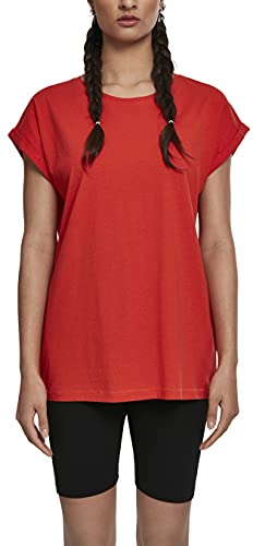 Urban Classics Ladies Extended Shoulders tee Camiseta, Naranja (Bloodorange), 4XL para Mujer