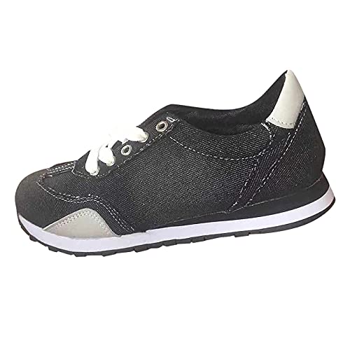 URIBAKY - Zapatillas de ocio al aire libre con cordones para mujer, elegantes, transpirables, suaves y cómodas, para exteriores, fitness, senderismo, Le Noir, 39 EU