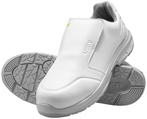 Uvex 1 zapatillas de trabajo Sport Hygiene S2, para el cuidado y la cocina, para hombre y mujer., color Blanco, talla 39 EU