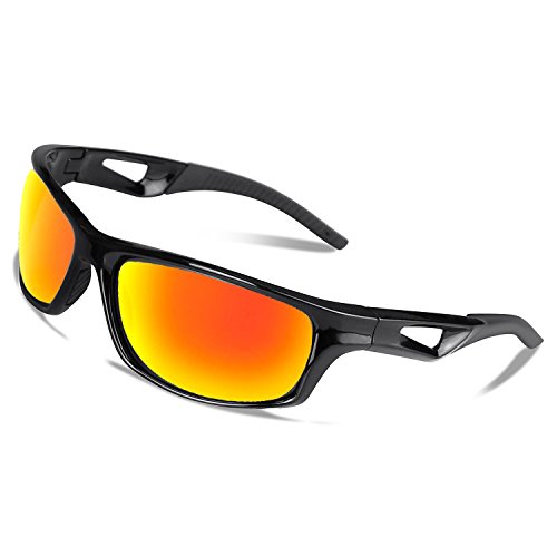 V VILISUN Gafas de Sol Polarizadas Deportivas, Gafas Ciclismo Unisex UV 400 Protección Y Marco TR-90, para Actividades Al Aire Libre como Ciclismo, Correr, Escalada, Conducir, Pesca, Golf