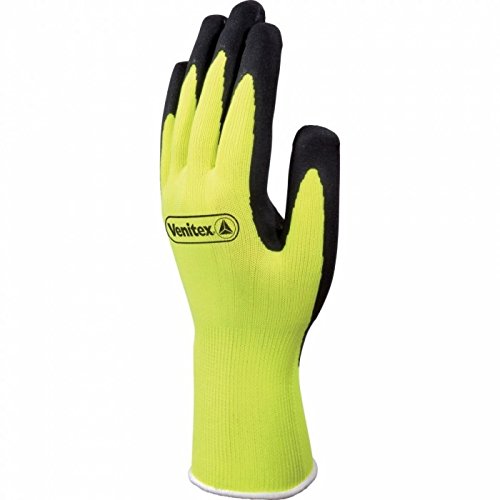 Venitex - Guantes Alta Visibilidad Transpirable PPE Modelo Apollon Unisex Hombre Mujer (Talla 9) (Amarillo/Negro)