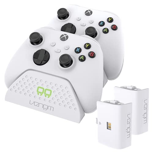 Venom Xbox base de carga doble con 2 x paquetes de baterías recargables - blanco (Xbox Series X / Xbox Series S)