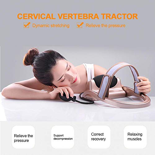 Vértebra cervical del cuello, Vertebra Cervical Spine, Instrumento de la tracción de la postura de la espina dorsal del Cuello Masajeador Alivio del Dolor Cuidado de la Salud