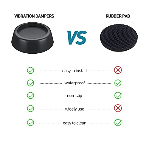VIBIRIT Amortiguador de Vibraciones para Lavadora y Secadora Lavadora Pies Pad Almohadilla de Goma antivibración de bajo Ruido para Lavadora y Secadora