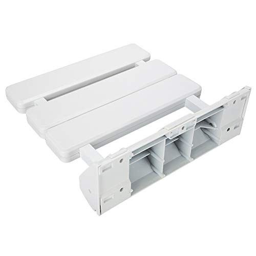 Victool Asiento de Ducha, Asiento de Ducha de Hoja abatible montado en la Pared Banco de baño Plegable para Sala de Sauna doméstica, Blanco