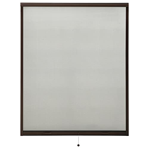 vidaXL Mosquitera Enrollable para Ventanas Corredera Tela Insectos Moscas Avispas Abejas Puerta Balcón Terraza Persiana Protección Marrón 150x170 cm