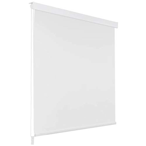 vidaXL Persiana Enrollable Ducha 80x240 cm Blanco Cortina Baño Bañera Regadera