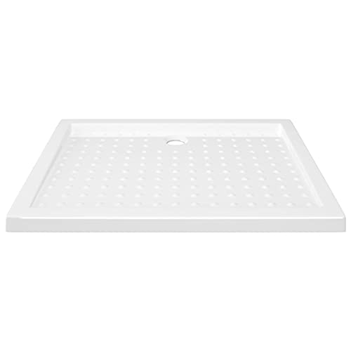 vidaXL Plato de Ducha con Puntos Base Placa Receptor Cuarto de Baño Aseo Resistente a Arañazos Manchas Antideslizante ABS Blanco 90x70x4 cm