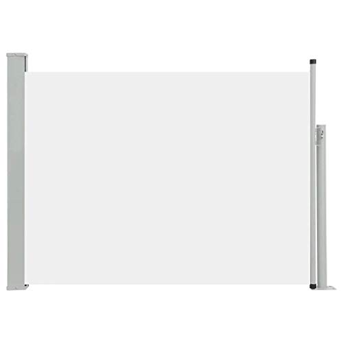 vidaXL Toldo Lateral Retráctil Poste de Acero Gris 160x300 cm Mampara Terraza