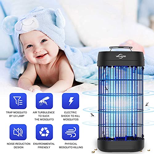 VIFLYKOO Lámpara Antimosquitos, 22W UV Lámpara Anti Mosquitos Destructora de Insectos eléctrica Sin químicos tóxicos,Trampas para Insectos Matamoscas Area efectiva 100㎡ para Interior ……