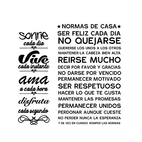 VINFUTUR Pegatinas Pared Decorativas Frases Español, 2 Juego de Pegatinas Citas Inspiradoras Vinilos Pared Frases Positivas Motivadoras Wall Stickers Letras para Dormitorio Hogar