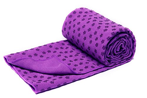 voidbiov Microfibra Toalla de Yoga Antideslizante para Hot Yoga con Malla Bolsa de Transporte(4 Colores), Secado Rápido Toalla Extra Larga(185 x 62 cm, 73" x 24")