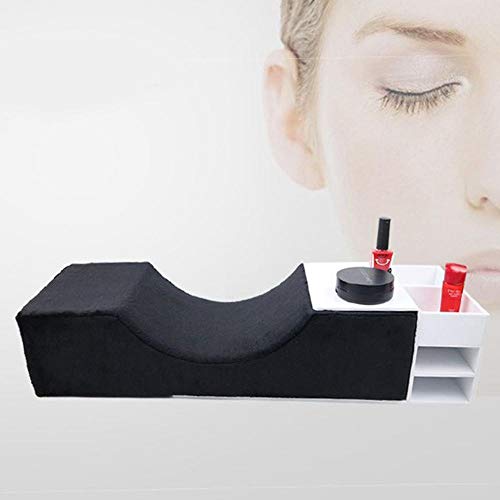 Volwco Almohada De Salón De Belleza para La Extensión De Pestañas, Cómodo Cuero De PU Impermeabilizante De Pestañas Impermeable, Almohadas Cervicales Ayuda A Proteger El Cuello