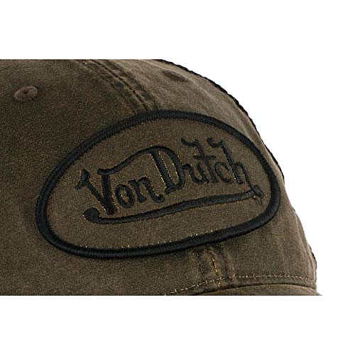 Von Dutch - Gorra de béisbol con efecto piel, para hombre gris Talla única