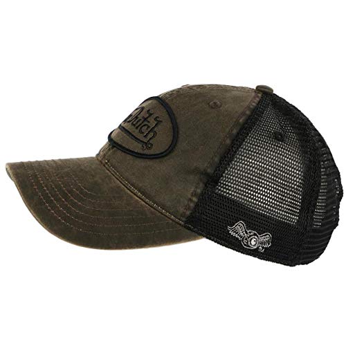 Von Dutch - Gorra de béisbol con efecto piel, para hombre gris Talla única