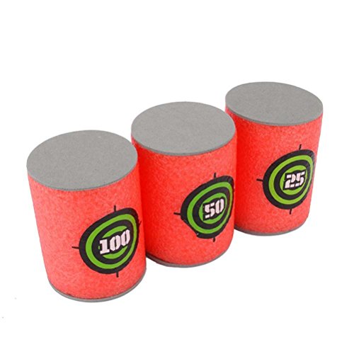 VORCOOL Latas de Espuma Blanda Objetivo Latas de Espuma Objetivo de Juegos de Tiro Nerf para Niños 12 Piezas