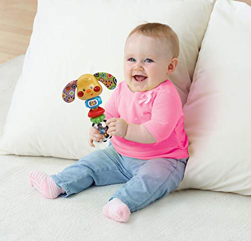 VTech- Toby Perrito Sonajero Electrónico con Luz Y Voz, Multicolor, Talla Única (3480-184722)