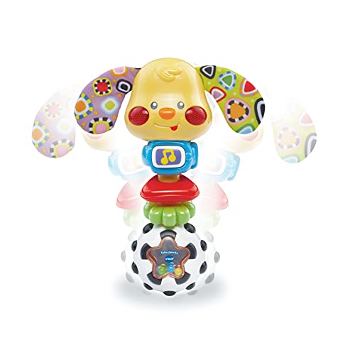 VTech- Toby Perrito Sonajero Electrónico con Luz Y Voz, Multicolor, Talla Única (3480-184722)