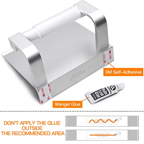 Wangel Portarrollo para Papel Higiénico, Pegamento Patentado + Autoadhesivo, Aluminio, Acabado Mate (Versión Actualizada)