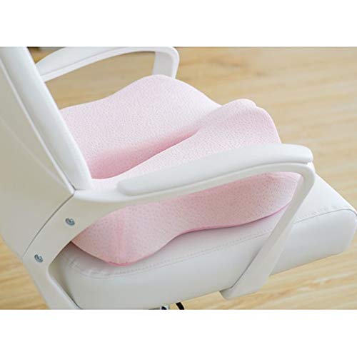 WanuigH Cojín del Asiento Cómodo cojín del Asiento Mat Diseño ergonómico for para Silla de Oficina Inicio Alquiler Cojín a Tope (Color : Rosado, tamaño : 42x33x11cm)