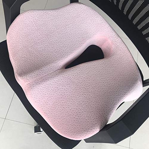 WanuigH Cojín del Asiento Cómodo cojín del Asiento Mat Diseño ergonómico for para Silla de Oficina Inicio Alquiler Cojín a Tope (Color : Rosado, tamaño : 42x33x11cm)