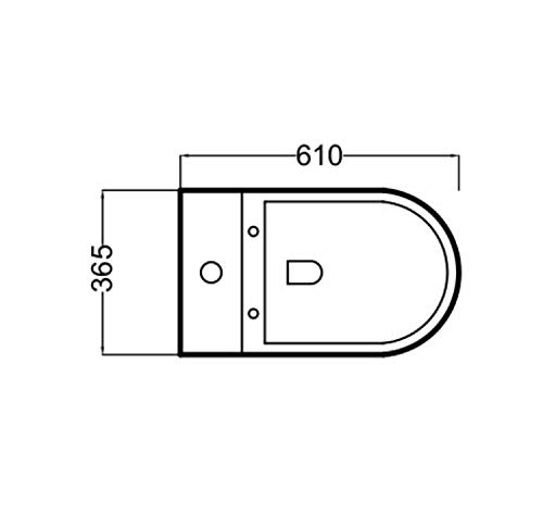 Wc Inodoro Completo Redondo | Inodoro Tanque Bajo con Cisterna y Asiento Extrafino | Adosado a Pared con Salida Dual y Sistema Rimless