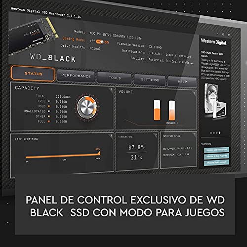 WD_BLACK SN750 de 1 TB - SSD NVMe interno para gaming, PCIe Gen 3