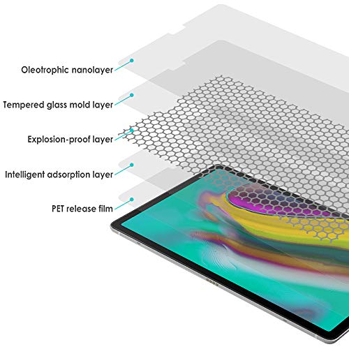 WD&CD [2 Piezas Protector de Pantalla Compatible con Samsung Galaxy Tab S5e/S6 10.5 SM-T720/SM-T725 Cristal Templado con [Garantía de por Vida] [Alta Definicion] [Anti Scratch] [Anti Bubble]