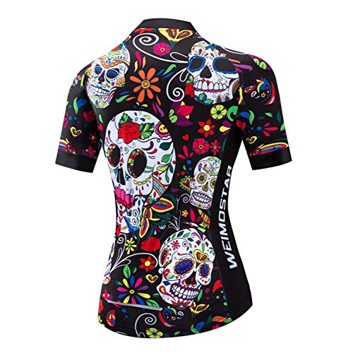 Weimostar - Maillot de ciclismo para mujer, ideal para modalidad de montaña y carretera (transpirable, manga corta), Mujer, 1, M