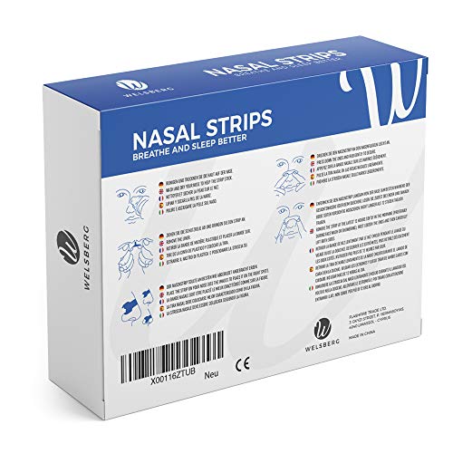 Welsberg 90x tiras nasales contra los ronquidos tiritas nasales antirronquidos, talla M