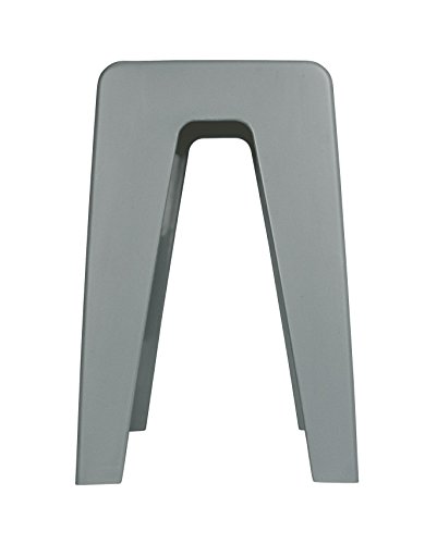 WENKO Taburete baño Kumba gris - Taburete, asiento-taburete, taburete de salón, Polipropileno, 38 x 47 x 32 cm, Gris