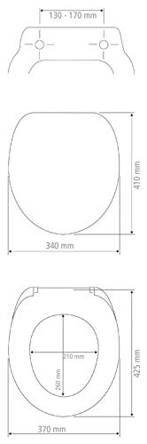 WENKO Tapa de WC Bambus - sujeción de acero inoxidable, Bambú, 34 x 41 cm, Marrón oscuro