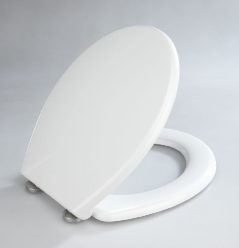 WENKO Tapa de WC Bilbao - dispositivo automático de descenso, Duroplast, 35 x 43.5 cm, Blanco