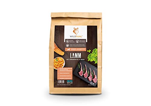 Wildfang alimento seco para Perros 2 kg I Alimento Libre de Cereales - Cordero con Batata y Menta I Alimento seco para Perros Adultos I alimento seco 100% Natural SIN aditivos Artificiales