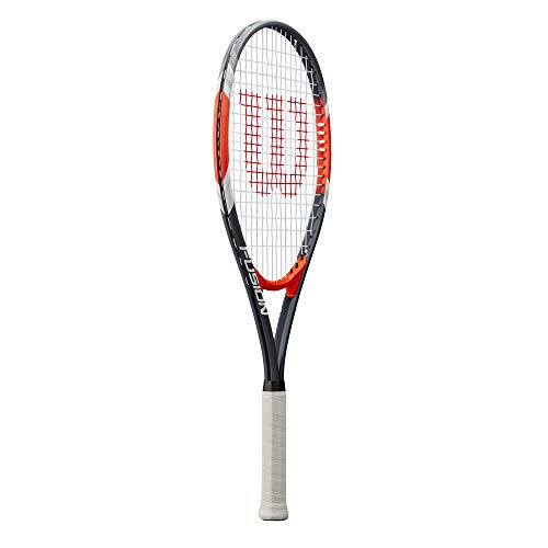 Wilson Raqueta de tenis, Fusion XL, Jugador recreativo y principiante, Negro/rojo, WRT30270U3