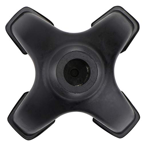 Winomo - Bastón de goma de soporte para cuatropiernas de 19 mm Ferrules Pad de caña de pescar (negro)