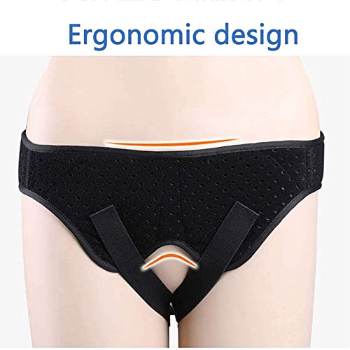 WLKQ Hernia Belt - Cinturón para Hernia Inguinal Pantalones de Hernia Abdominal Izquierdo y Derecho de Doble Cara, Hombres y Mujeres Braguero Hernia Inguinal Banda Alivio del Dolor Ingle,XL